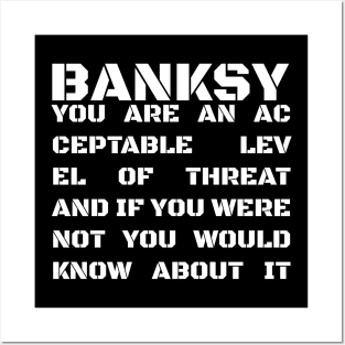 BANKSY Acceptable Threat Posters and Art